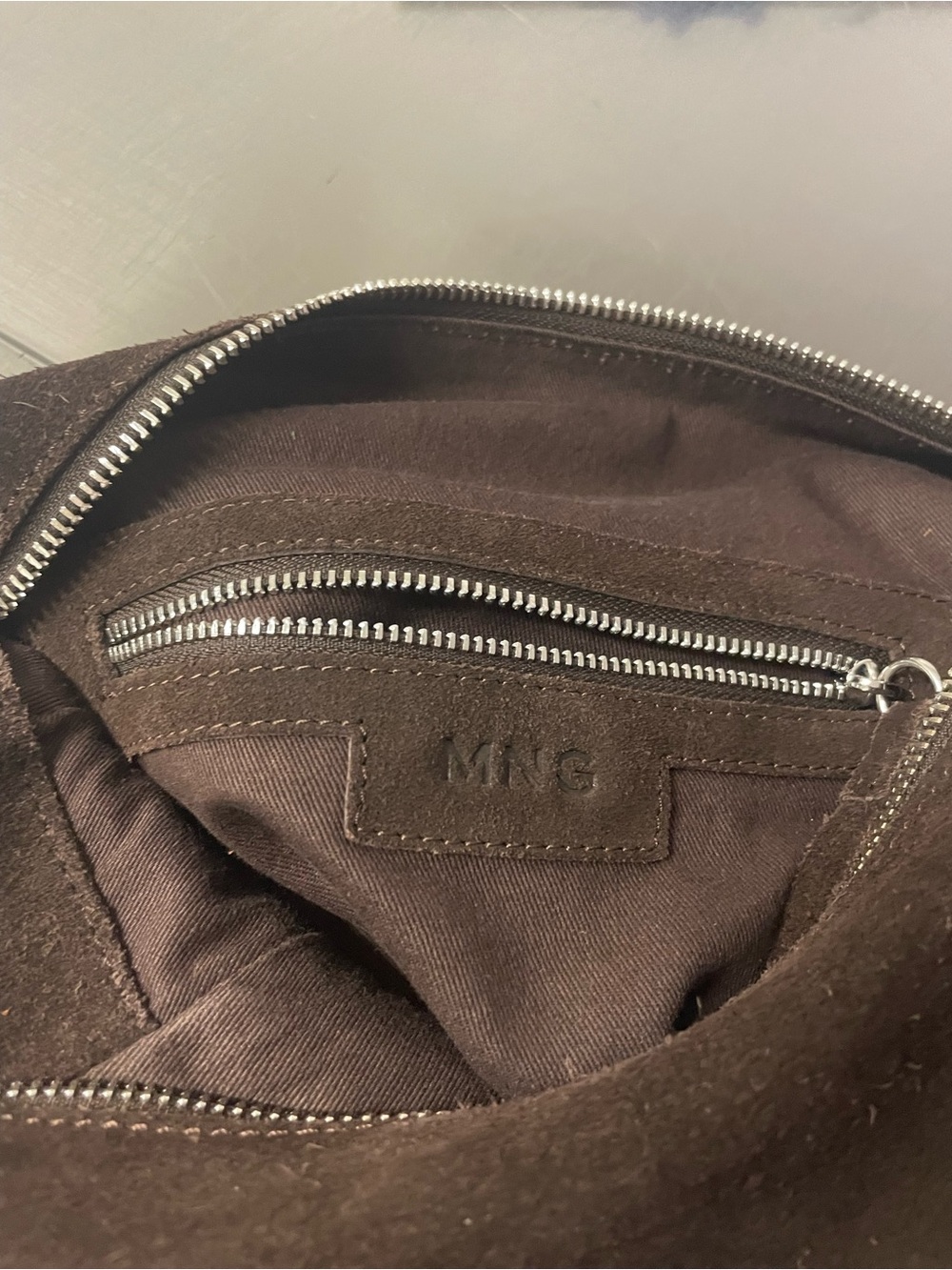 Mango Suede Shoulder Bag -Deep Brown - Picture 5 of 9